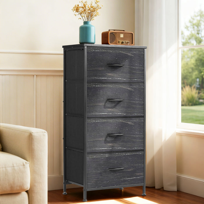 Sybels Drawer Dresser,Storage Organizer ,with wooden tabletop and fabric drawers, sturdy steel frame, suitable for bedroom, living room, and entryway