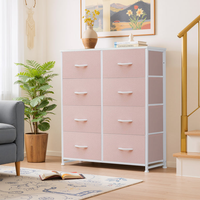 Beddle Dresser with Fabric Drawers for Bedroom, Wide Storage Chest with Drawer Organizer for Closet or Living Room