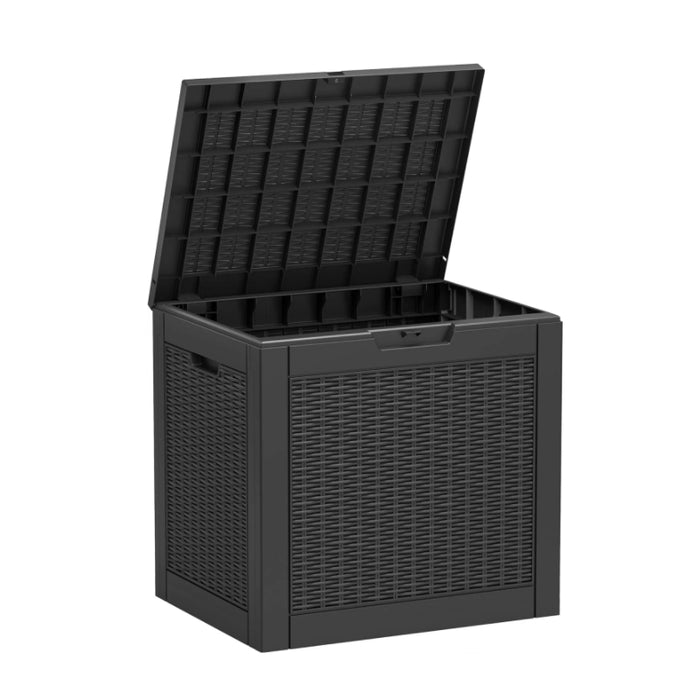Dozzle 31-Gallon Outdoor Resin Storage Deck Box - All-Weather Waterproof Storage with Lockable Lid for Patio, Backyard & Indoor Organization