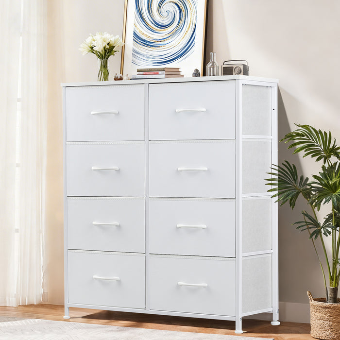Sybels Storage Dresser with Drawers, Anti-Tip Fabric Chests Organizer Tower Furniture for Bedroom, Closet, Hallway, Entryway
