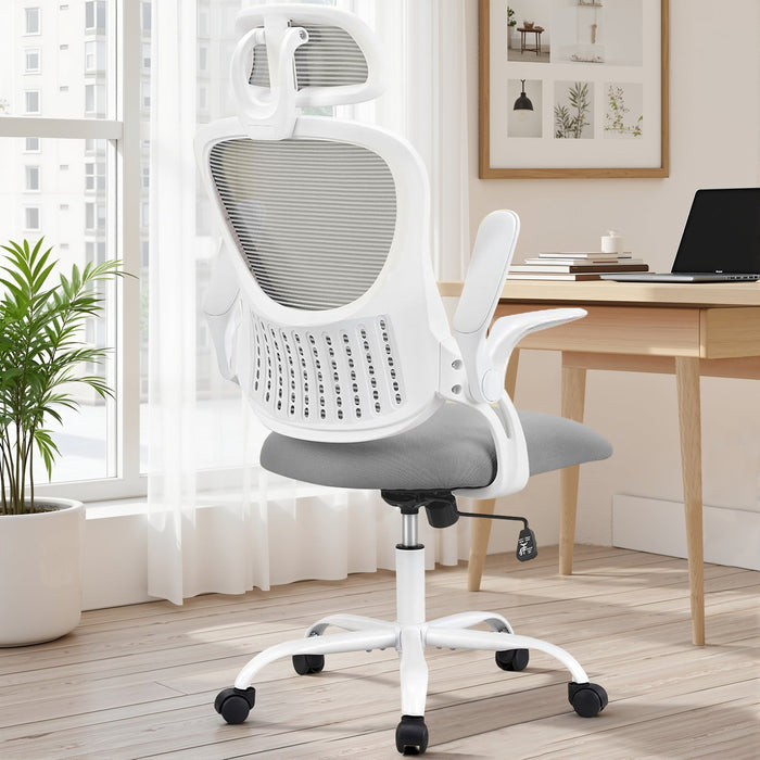 Bigleap Office Chair, Ergonomic Computer Chairs with Flip-up Arms,Gray