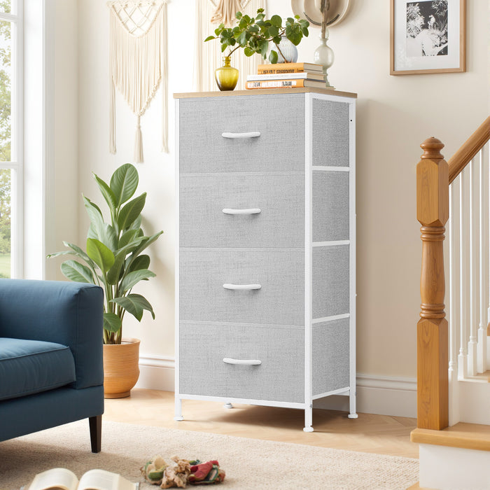 Beddle Dresser with Fabric Drawers for Bedroom, Wide Storage Chest with Drawer Organizer for Closet or Living Room