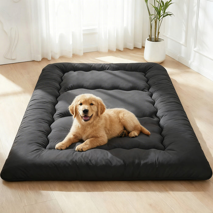 Beddle 3.94 in Memory Foam Floor Futon Queen Mattress, Foldable Roll-Up Tatami Bed with Storage Bag for Adults, Guest Room & RV