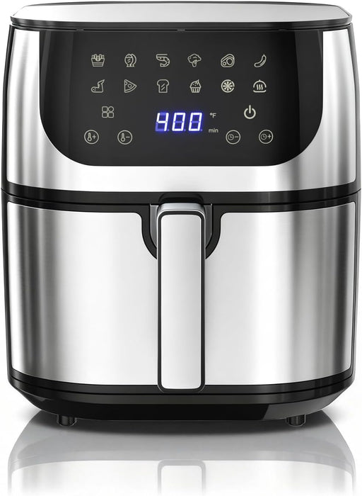 Simenmax 8.5Qt Air Fryer, 12-In-1 Large Air Fryer for Family, 400°F Rapid Air Crispy Technology, Roast Bake Dehydrate Reheat, 1800W