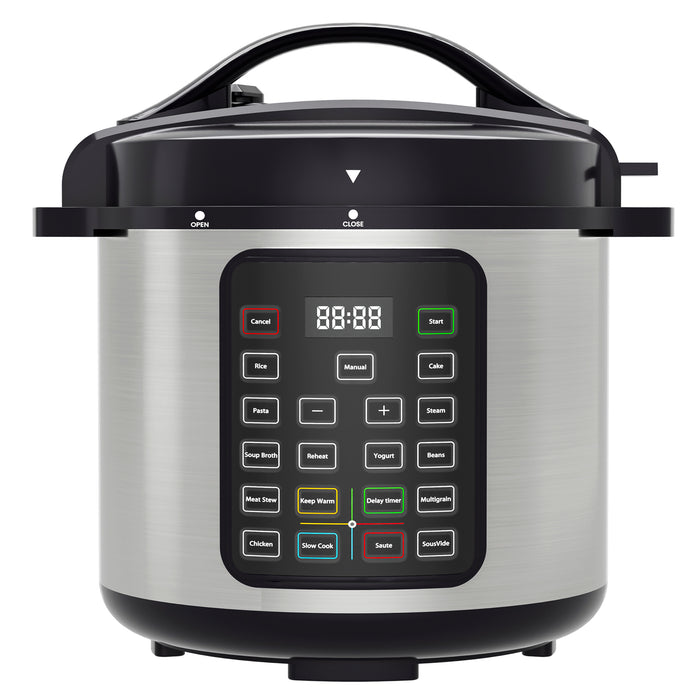 Simenmax 8-Quart Electric Pressure Cooker, 16-in-1 Multi-Cooker, Stainless Steel