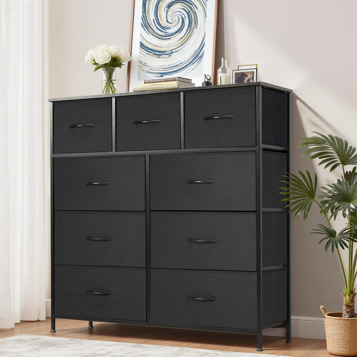 Sybels Storage Dresser with Drawers, Anti-Tip Fabric Chests Organizer Tower Furniture for Bedroom, Closet, Hallway, Entryway