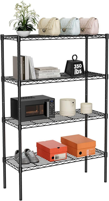 Versatile 3-5-Tier Adjustable Metal Shelving Unit - Heavy Duty Standing Shelf, Steel Racks for Organized Storage in Kitchen, Closet, Pantry, Garage, Bathroom, Laundry,Hold up to 250 lbs