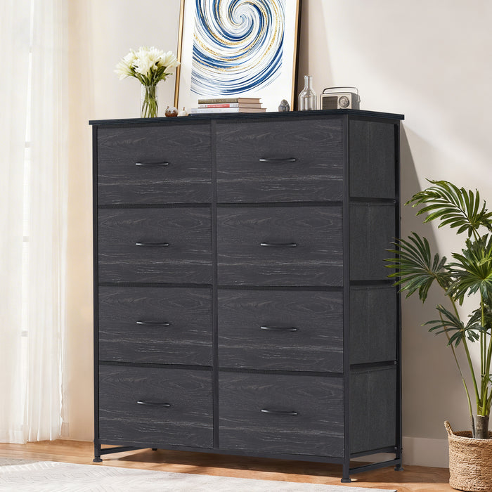 Sybels Drawer Dresser,Storage Organizer ,with wooden tabletop and fabric drawers, sturdy steel frame, suitable for bedroom, living room, and entryway