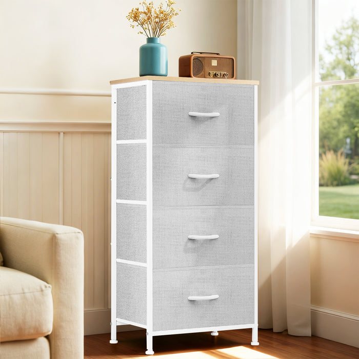 Sybels Drawer Dresser,Storage Organizer ,with wooden tabletop and fabric drawers, sturdy steel frame, suitable for bedroom, living room, and entryway