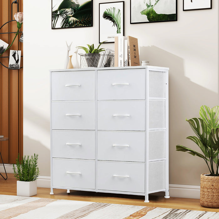 8 Drawers Fabric Dresser, Nightstand With Wide Chest Of Drawers,Storage Tower Storage Dresser Closet For Living Room, Bedroom, Hallway