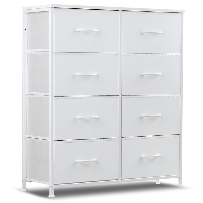 Simenmax 8 Dresser for Bedroom Fabric Dresser Chest of Closets Storage Units Organizer Tower Wooden Top Shelf for Bedroom, Hallway, Entryway, Closet