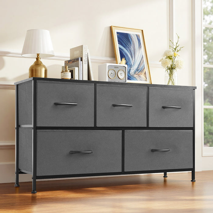 Sybels Storage Dresser with Drawers, Anti-Tip Fabric Chests Organizer Tower Furniture for Bedroom, Closet, Hallway, Entryway