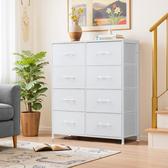 TINKLE WELL Wide 7/8/9 Drawer Fabric Dresser, Soft Storage Unit with Bins for Clothes, Toys, Linens, Fits Bedroom, Living Room, Hallway