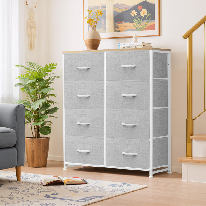 Beddle Dresser with Fabric Drawers for Bedroom, Wide Storage Chest with Drawer Organizer for Closet or Living Room