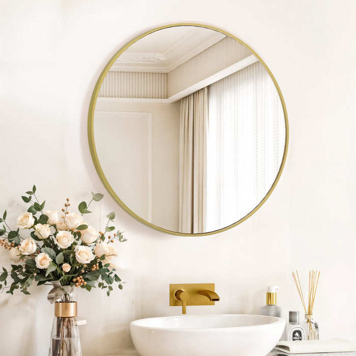 Bigleap Round Mirrors Wall Mirror 20 inch Circle Mirror for Bathroom,Gold
