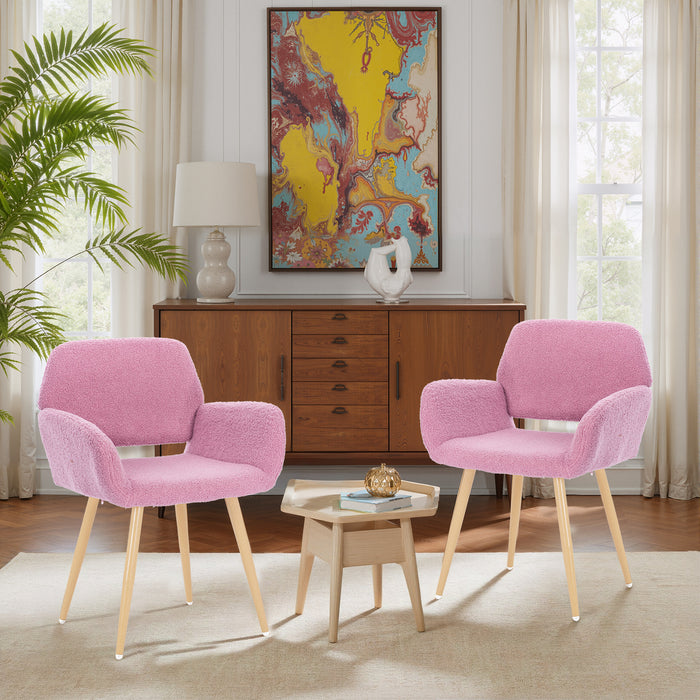 Velvet Dining Chairs, Modern Vanity Chairs with Wooden Frame Upholstered Cushion for Living Room, Bedroom, Dining Room, Kitchen