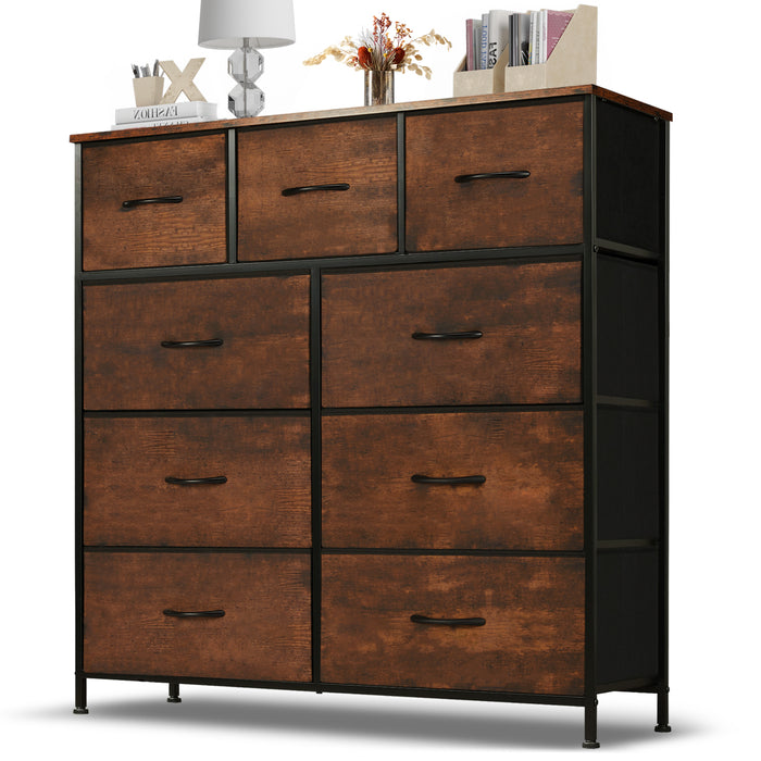 Sybels Storage Dresser with Drawers, Anti-Tip Fabric Chests Organizer Tower Furniture for Bedroom, Closet, Hallway, Entryway