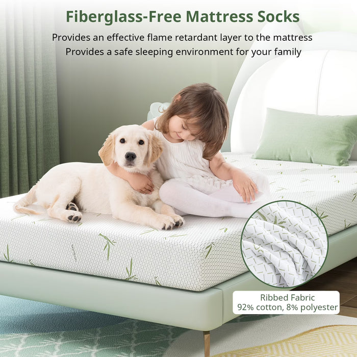 Twin Mattress, 8 inch Memory Foam Mattress Bed in a box, with Green Tea Cooling Gel, Medium