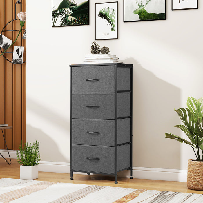 4 Drawers Fabric Dresser, Nightstand With Wide Chest Of Drawers,Storage Tower Storage Dresser Closet For Living Room, Bedroom, Hallway