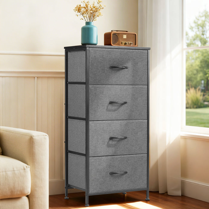Sybels Storage Dresser with Drawers, Anti-Tip Fabric Chests Organizer Tower Furniture for Bedroom, Closet, Hallway, Entryway