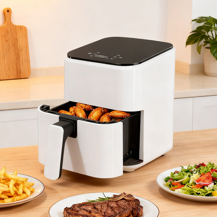 Sybels Digital Air Fryer: 1500W, Visible Window, 8 Presets, 400°F, 60-Min Timer, Auto Shut-Off, Dishwasher-Safe Basket