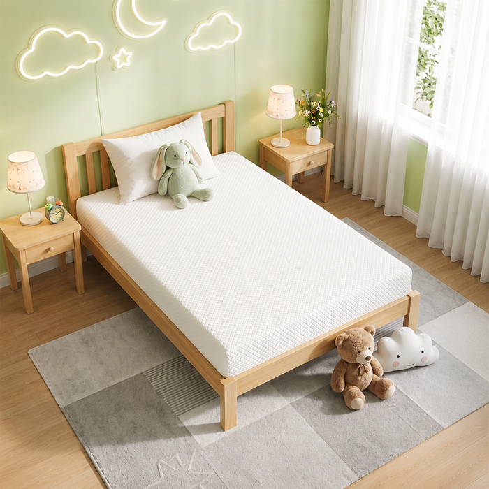 Twin Mattress, 8 inch Memory Foam Mattress Bed in a box, Pressure Relieving Sleep Mattress,Medium,White