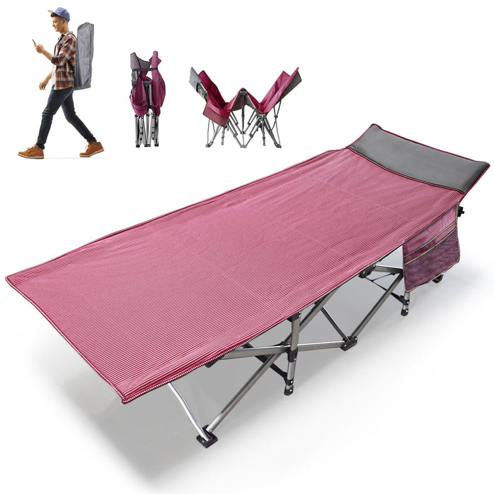 Blorly Camping Cot, Portable Folding Bed Cot for Rest, 1200D Double Layer Oxford