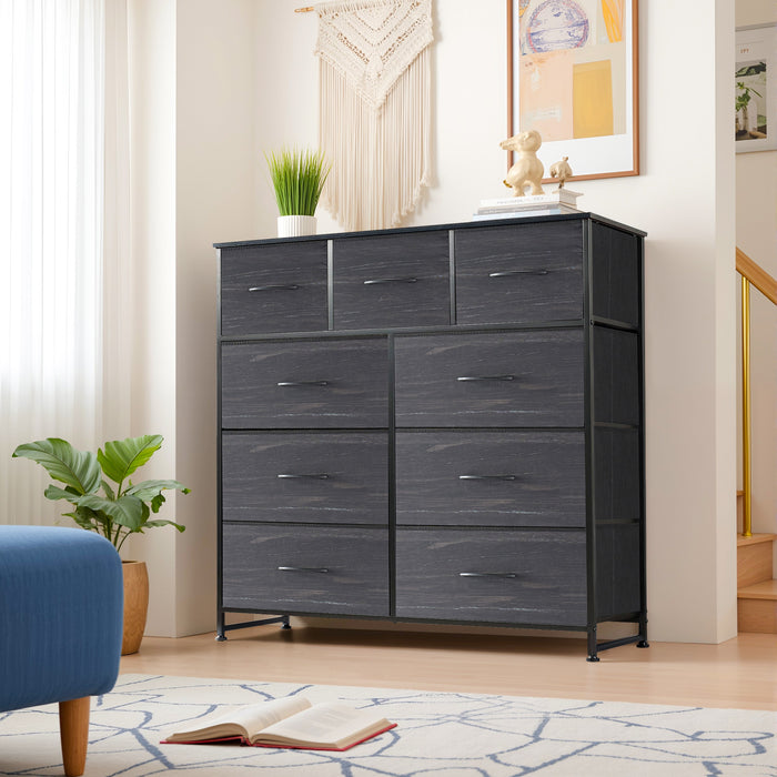 Beddle Dresser with Fabric Drawers for Bedroom, Wide Storage Chest with Drawer Organizer for Closet or Living Room