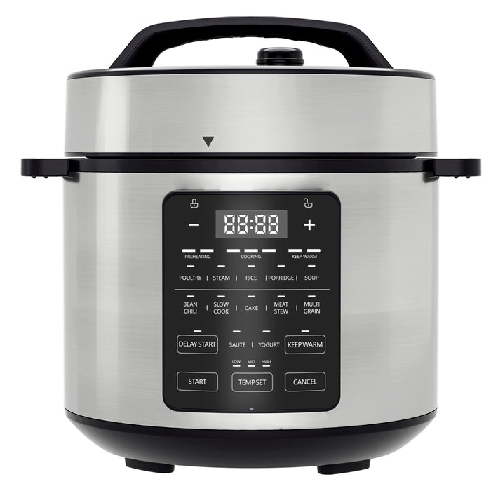 Simenmax 6QT Electric Pressure Cooker, 12-in-1 Multi-Cooker with Stainless Steel, Programmable & Safe for Family Cooking
