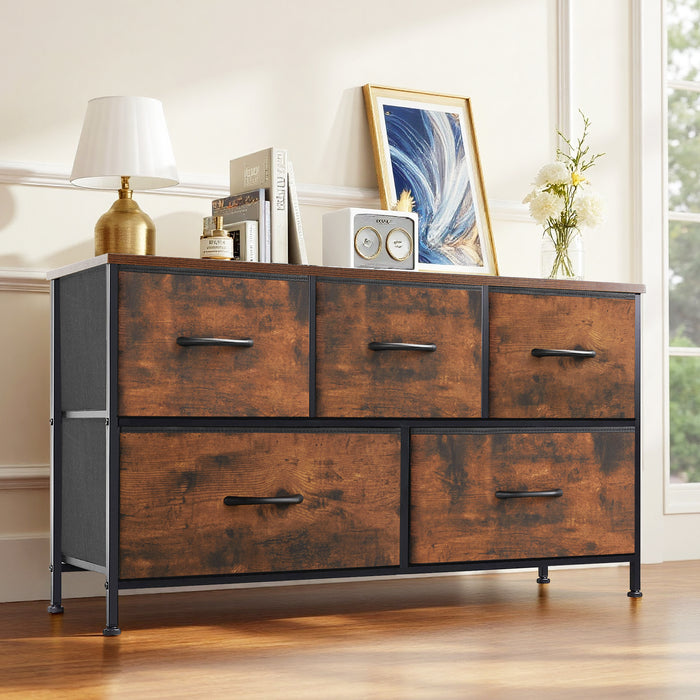 Sybels Storage Dresser with Drawers, Anti-Tip Fabric Chests Organizer Tower Furniture for Bedroom, Closet, Hallway, Entryway