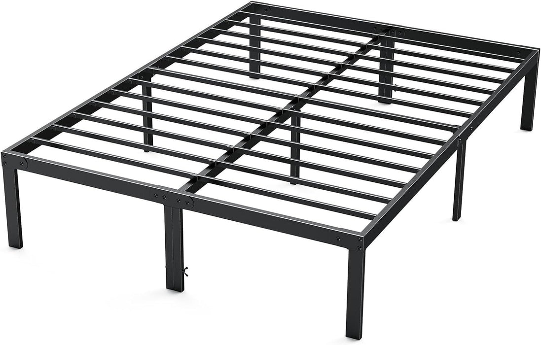 TINKLE WELL Twin/ Full/ Queen/ King Size 11.5"/14" Height Metal Platform Bed Frame with Steel Slat Support, No Box Spring Required, Under-Bed Storage, Easy Assembly, Black
