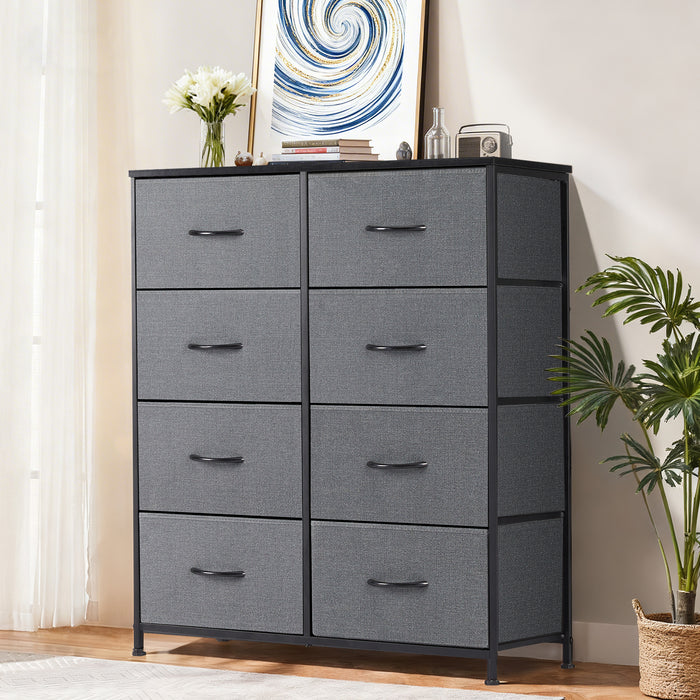 Sybels Storage Dresser with Drawers, Anti-Tip Fabric Chests Organizer Tower Furniture for Bedroom, Closet, Hallway, Entryway