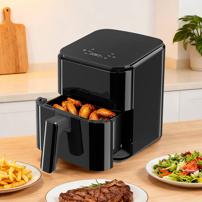 Sybels Digital Air Fryer: 1500W, Visible Window, 8 Presets, 400°F, 60-Min Timer, Auto Shut-Off, Dishwasher-Safe Basket