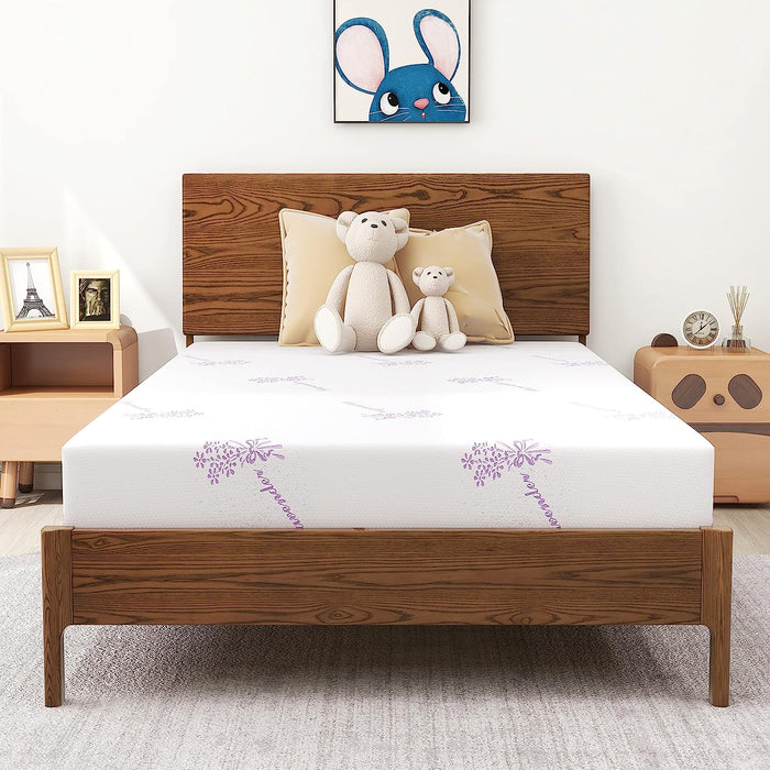 Bigleap 8 inch Twin Size Mattress Gel Memory Foam Mattress, CertiPUR-US Certified, Mattress in Box, Purple