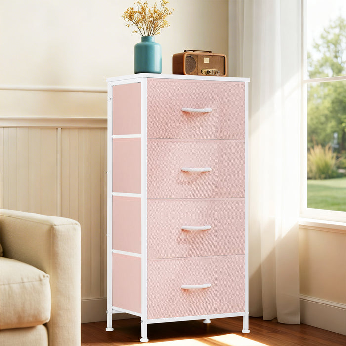 Sybels Drawer Dresser,Storage Organizer ,with wooden tabletop and fabric drawers, sturdy steel frame, suitable for bedroom, living room, and entryway