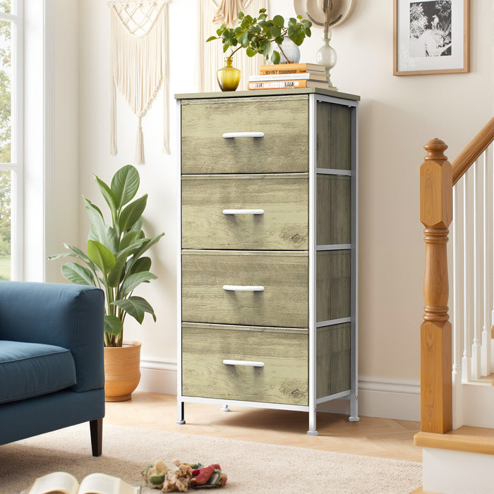 Beddle Dresser with Fabric Drawers for Bedroom, Wide Storage Chest with Drawer Organizer for Closet or Living Room