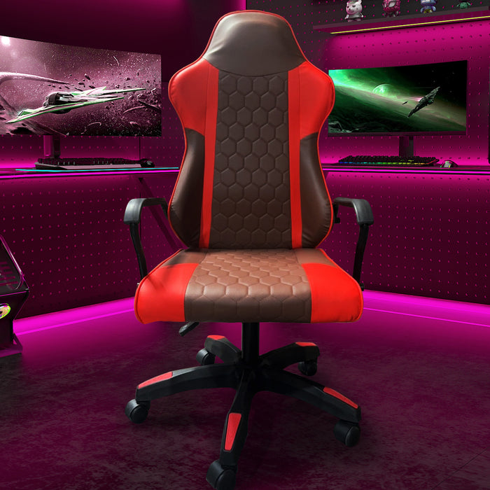 Yangming Gaming Chair Ergonomic Office Chair Desk Chair with Lumbar Support Adjustable Height PU Leather Chair