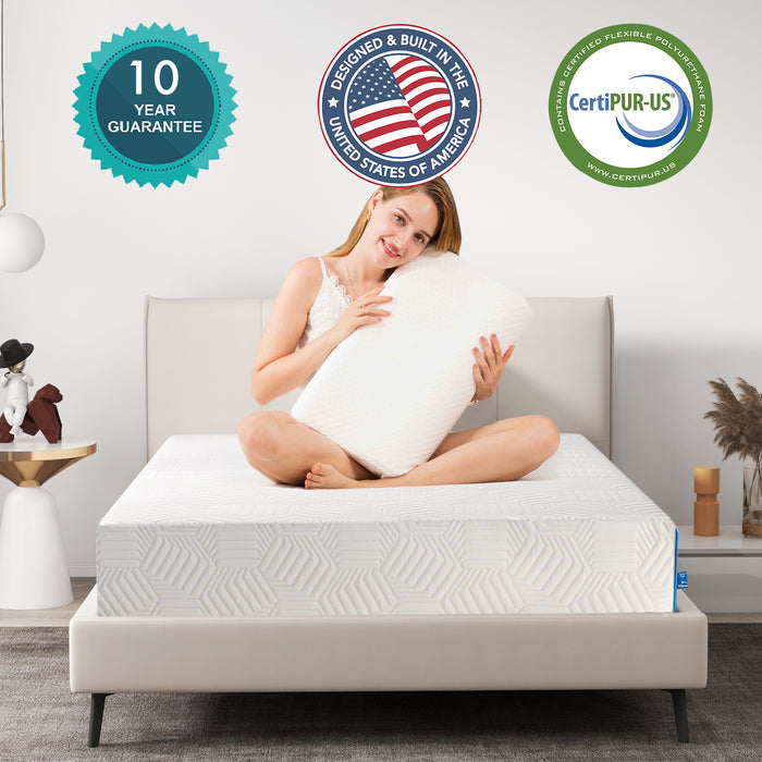 SWISH WEAVERS 10 Inch King Mattress,Cooling Gel Memory Foam Mattress for Pressure Relief, Mattress-in-a-Box,CertiPUR-US Certified