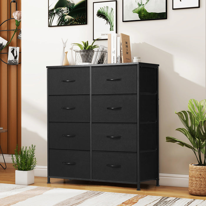 8 Drawers Fabric Dresser, Nightstand With Wide Chest Of Drawers,Storage Tower Storage Dresser Closet For Living Room, Bedroom, Hallway