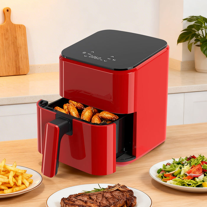Sybels Digital Air Fryer: 1500W, Visible Window, 8 Presets, 400°F, 60-Min Timer, Auto Shut-Off, Dishwasher-Safe Basket