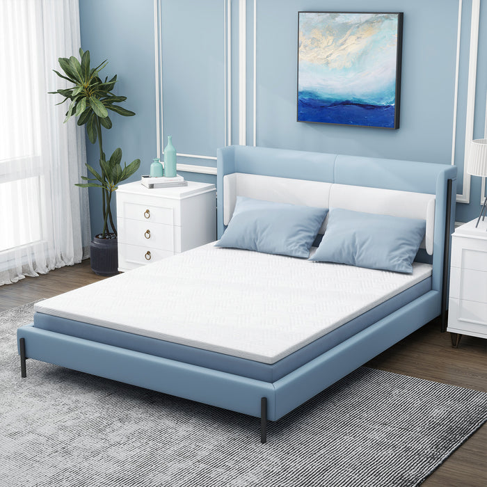 Bigleap 3 Inch Queen Memory Foam Mattress Topper, Bed Topper with Mattress Cover