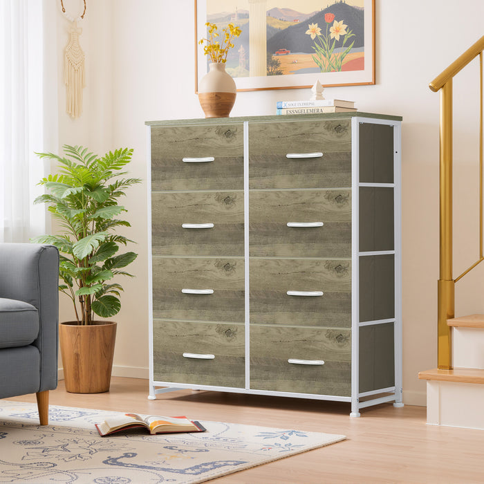 Beddle Dresser with Fabric Drawers for Bedroom, Wide Storage Chest with Drawer Organizer for Closet or Living Room