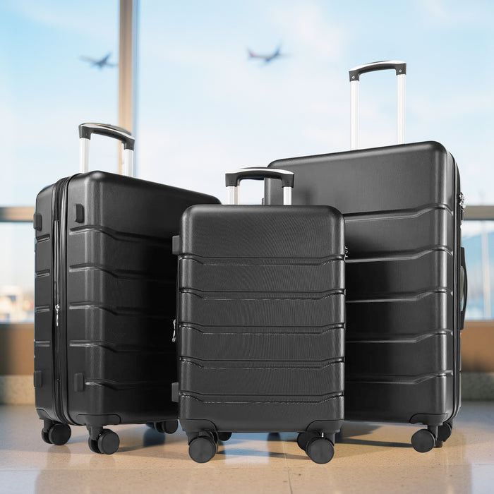 Simenmax 20 Inch Carry-On Luggage, Hard Shell Rolling Suitcase with TSA Lock, Lightweight Luggage with Spinner Wheels, Black