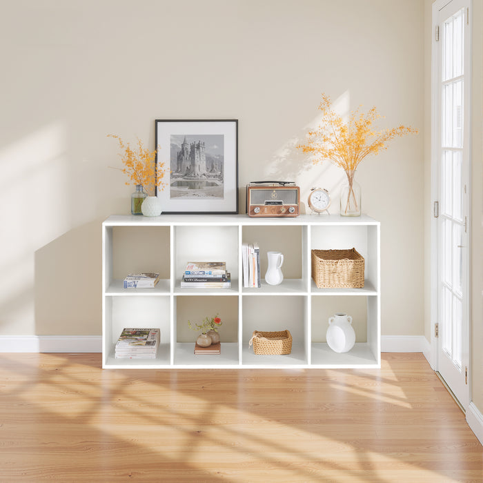 Bigleap 6/8/9 Cube Storage Organizer - Modern Open Cube Bookshelf with Removable Back Panels, Display Storage Bookcase for Living Room, Bedroom, Home Office, Entryway,White