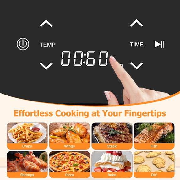 Aidoly&nbsp; Compact Air Fryer with Digital Touch – 400℉, Auto Shut-off, Nonstick &amp; Dishwasher-Safe Basket, Bake/Reheat