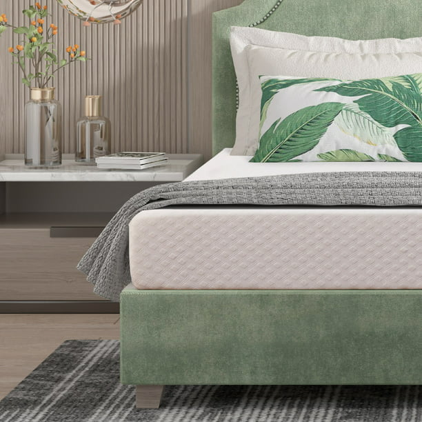 8 inch Green Tea Memory Foam Mattress Queen Size, Medium Firm, Made in USA