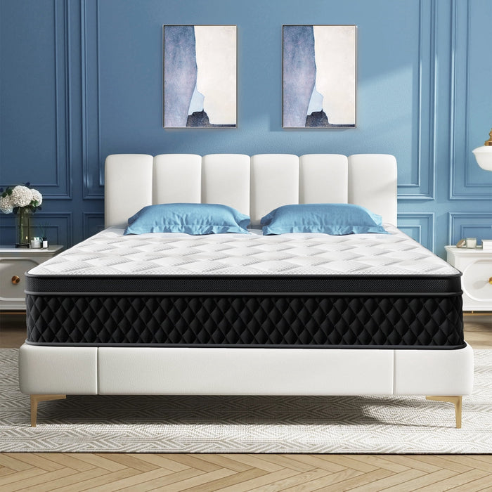 Taoset 12 inch Cal King Hybrid Pocket Spring Mattress - Dual Edge Support, Motion Isolation