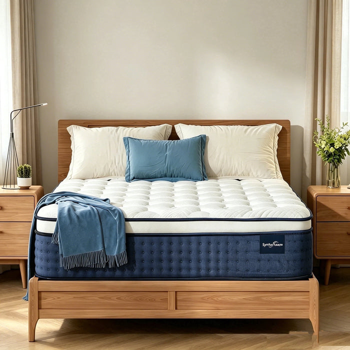 Hybrid Mattress, 12 Inch King size Mattress, Multi-Layer Foam Structure Wraps Pocket Springs, Strong Support for Adults & Kids