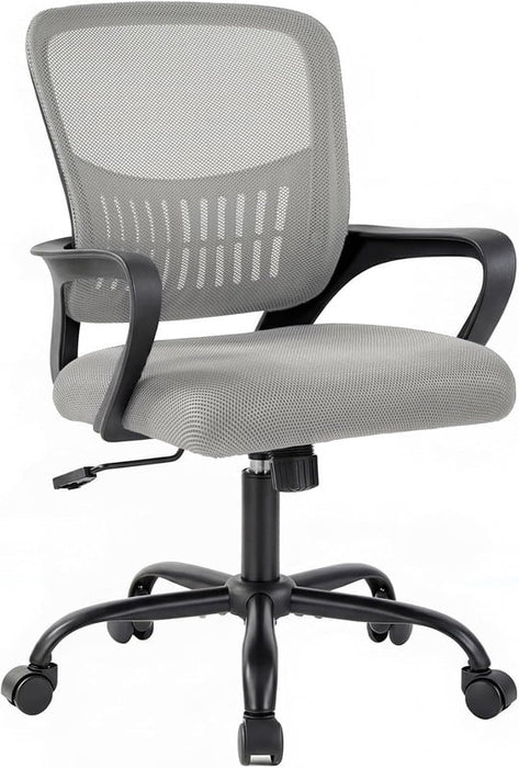 Simenmax Ergonomic Office Chair – Adjustable Height with Lumbar Support, Breathable Computer Desk Chair, Gray