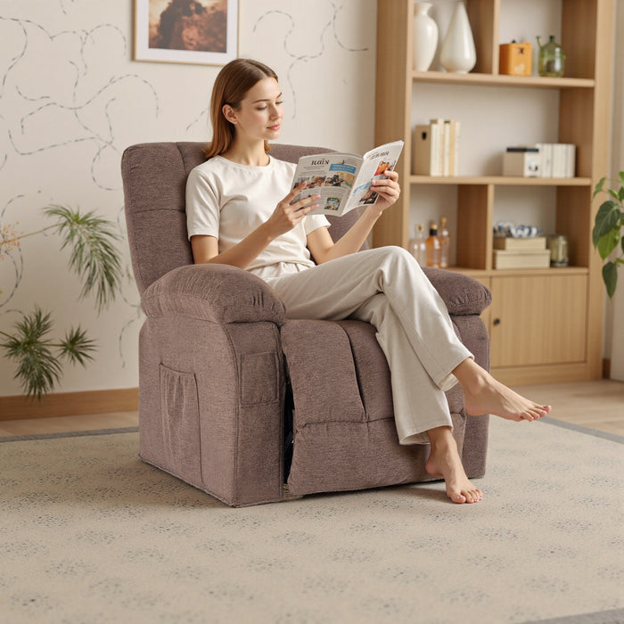 Simenmax Recliner Chair with Massage and Heating, Home Theater Seating with Lumbar Support, Adjustable Electric Power Lift Chairs
